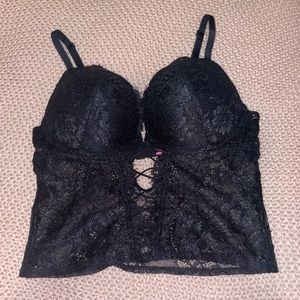 La senza black mesh bra top